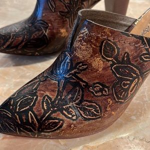 Patricia Nash Painted Leather Mule